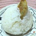 ゆけり３兄弟's cooksnap of when they made 残り物リメイク*餃子おにぎり*.