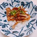 Axolotl∈'s cooksnap of when they made 豚バラと玉ねぎの甘辛ガーリック炒め.