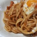 世界地図、's cooksnap of when they made 照り焼き温玉うどん♪.
