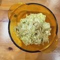 hadukisann's cooksnap of when they made レンジで大量消費♪副菜キャベツのごま和え.