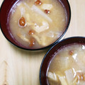 ☆ぽちのおやつ☆'s cooksnap of when they made なめこと大根と油揚げの味噌汁.