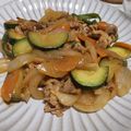 fu♪♪'s cooksnap of when they made ピリ辛が最高！ズッキーニと豚肉炒め.