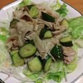 55才のおじさん's cooksnap of when they made 楽々☆豚肉とキュウリの梅炒め.