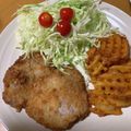クックMARUTA☆'s cooksnap of when they made 豚かつマヨネーズで衣づけ薄力粉卵不要.