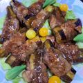 さーとぽーんた's cooksnap of when they made 焼肉のたれで☆ナスの肉巻き.