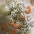 秀狼1011's cooksnap of when they made 豆乳クラムチャウダー.