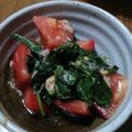 ramieru's cooksnap of when they made 刻まなくていいモロヘイヤのツナ和え.