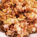 こずっぺ's cooksnap of when they made ごま油とネギの簡単チャーハン.