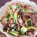 ゆち8's cooksnap of when they made 豚バラとチンゲン菜のオイスター炒め.
