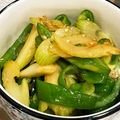 ♪ミチル♪'s cooksnap of when they made ごま油と鶏ガラで旨々☆セロリピーマン炒め.