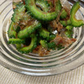 クック0THS6P☆'s cooksnap of when they made 簡単 もう一品 ゴーヤのお浸しごま油和え.