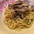 みぃかさん's cooksnap of when they made フライパン1つですき焼き風パスタ.