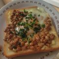 HikaHama's cooksnap of when they made とろねば卵納豆トースト.