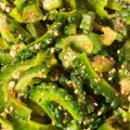 ごろっとみかん's cooksnap of when they made ゴーヤとオクラのネバネバ胡麻おかか和え.