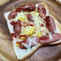 リラシャン's cooksnap of when they made ウィンナーエッグトースト.