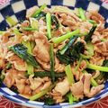 あーこ姐's cooksnap of when they made 小松菜と豚肉でお手軽コンソメ味.