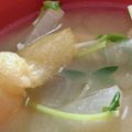 あゆたっくん's cooksnap of when they made 大根 油揚げ 豆苗の味噌汁^^.