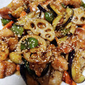 くっきー21's cooksnap of when they made 鶏肉とさつま芋の＊甘黒酢炒め.