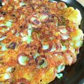 ちーまぐ's cooksnap of when they made おつまみにも☆竹輪とじゃが芋のチヂミ。.