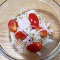 もにゃっこ's cooksnap of when they made 新玉ねぎ、トマト、ハムのマリネ.
