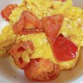 らららラッキー☆'s cooksnap of when they made ごま油香る♪かんたんトマトと卵の中華炒め.