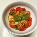 azbjbn's cooksnap of when they made トマト・キムチ・めかぶ　混ぜるだけサラダ.
