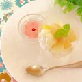 hikarin♪'s cooksnap of when they made 季節のフルーツパフェ(桃のパフェ).