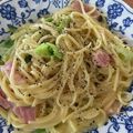 ともまみぃ's cooksnap of when they made レタスとベーコンのチーズパスタ.