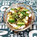 ﾁｲﾁｬﾝﾏﾏ's cooksnap of when they made 長芋、おくらの大葉入りもずく和え♬.