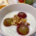 ☆あいちゃん's cooksnap of when they made ヨーグルトに、ぶどう＆くるみ♪.
