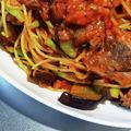 はなっこりー's cooksnap of when they made 【簡単サバ缶レシピ】なすとしめじのパスタ.