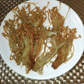 ほか弁ママ's cooksnap of when they made えのきのモジャモジャ素揚げ.
