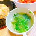 プー♡'s cooksnap of when they made レタスとわかめの中華スープ.