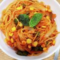 もにゃっこ's cooksnap of when they made 簡単コーン入りナポリタン.