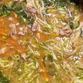 オリーブP's cooksnap of when they made 簡単◎豚こま切れでもつ鍋風一人鍋みそ味.