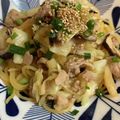 どんぐりきのこ's cooksnap of when they made ☆春キャベツ豚肉、塩昆布の和風パスタ☆.