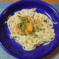 グッチくん's cooksnap of when they made 【簡単】うどんdeユッケ【おつまみ】.