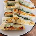 aimaruo's cooksnap of when they made ササミのシソチーズ餃子の皮巻焼.