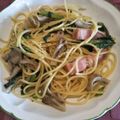アルカママ's cooksnap of when they made 小松菜とベーコンのスパゲティー♪.