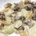 ryok2223's cooksnap of when they made 鶏もも白菜のクリーム煮☆チーズ・マカロニ.