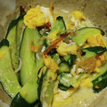 ヨシヨッシー's cooksnap of when they made mきゅうりとしらすと卵の塩炒め.