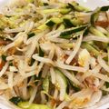 ママメイン！時々子供's cooksnap of when they made きゅうり・もやし・ちくわの簡単ナムル ♪.