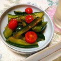 うたかた。's cooksnap of when they made キムチの素で♪ やみつき！たたききゅうり.