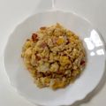 クックP8KGHH☆'s cooksnap of when they made 冷凍ごはんでハムと卵のチャーハン.