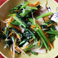 kurohoppe's cooksnap of when they made 1/2日分野菜！小松菜と豚の塩炒め.