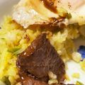 kurozata's cooksnap of when they made 簡単♫カレーピラフのフライドエッグのせ.