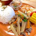 YUH♡ママ's cooksnap of when they made ＊牛肉と大根のにんにくバター醤油炒め＊.