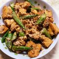 クックQT23CK☆'s cooksnap of when they made 厚揚げとオクラのピリ辛味噌炒め.