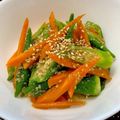☆あいちゃん's cooksnap of when they made オクラと人参の胡麻和え.