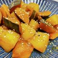 づちゃん☆'s cooksnap of when they made カボチャとじゃが芋の甘辛煮.